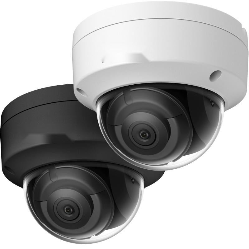 Dome-Kameras in Weiß und Schwarz